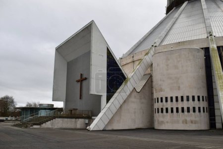 Photo for Liverpool, Merseyside, United Kingdom - February 17 2023: Liverpool Metropolitan Cathedral of Christ the King or 'paddy's wigwam', Christian Catholic Cathedral - Royalty Free Image