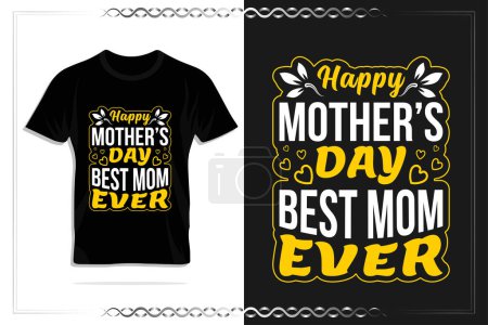 Tipografía camiseta y diseño de plantilla de vector de letras para mamá y el niño. Diseño tipográfico del día de la madre feliz con presupuesto para imprimir, camiseta, letras, póster, etiqueta, regalo, saludo, tarjeta y muchos más.