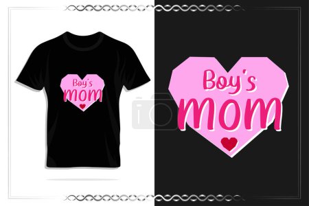 Typographie t-shirt et lettrage vectoriel modèle de conception pour maman et enfant. Happy Mother's day typographie design avec devis pour imprimer, t-shirt, lettrage, affiche, étiquette, cadeau, salutation, carte et bien plus encore.