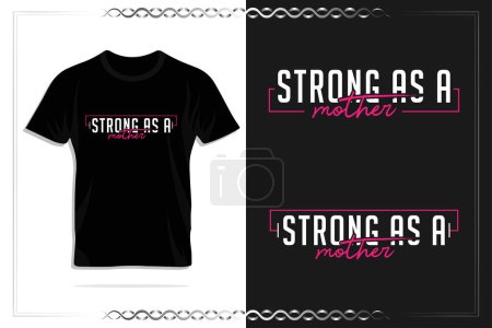 Strong as a mother. Mother's day lettering vector design for print t-shirt, lettering, poster, label, gift, card etc.