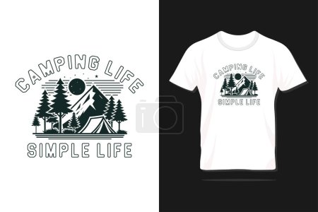 Fancy Funny Camping Typography T Shirt Design. Camping Fun, Camping for Women, Men Design. 