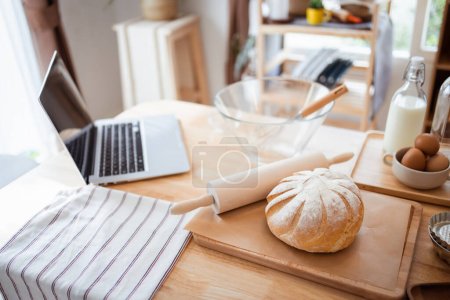 Photo for Baking Ingredients on the Kitchen Table, Perfect for Food Blogs and Recipe - Royalty Free Image
