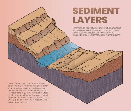 Ilustración de Ilustración del diagrama de capas de sedimento - Imagen libre de derechos