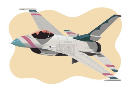 Ilustración de Ilustración de avión de combate en colores pastel - Imagen libre de derechos