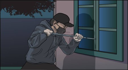 illustration of home burglary