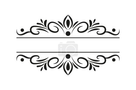 Illustration for Floral frame vector elements - Royalty Free Image
