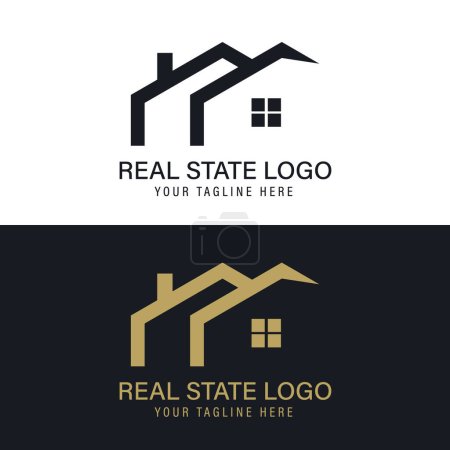 Illustration for Reat state logo design - Royalty Free Image