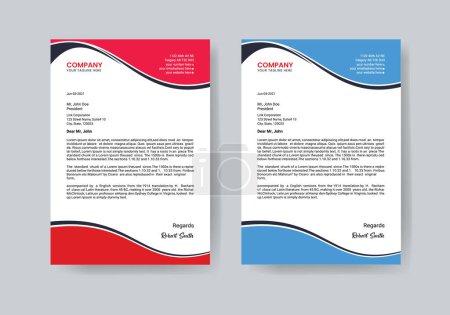 Illustration for Professional creative and modern letterhead design for your business - Royalty Free Image