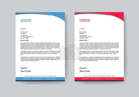 Illustration for Professional creative and modern letterhead design for your business - Royalty Free Image