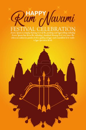 Glückliche Ram Navami kulturelle Banner Hindu-Festival vertikale Post wünscht Festkarte Ram Navami Feier Hintergrund, indische Hindu-Kulturfestival Ram Navami Feier Hintergrund