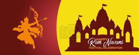 Glückliche Ram Navami kulturelle Banner Hindu-Festival vertikale Post wünscht Festkarte Ram Navami Feier Hintergrund, indische Hindu-Kulturfestival Ram Navami Feier Hintergrund