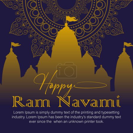 Glücklich Ram Navami kulturellen Banner Hindu-Festival vertikale Post wünscht Festkarte Ram Navami Feier Hintergrund Ram Navami Grüße Gelb Beige Hintergrund indischen Hinduismus Festival Social Media Banner und Ram Navami Feier Hintergrund