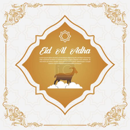 Eid al Adha Mubarak Islamic religious Muslim festival social media banner template
