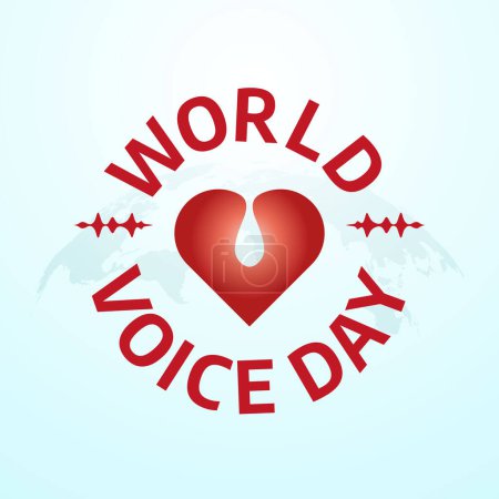 Illustration for World voice day vector illustration. voice vector design. flat illustration for voice day event. - Royalty Free Image