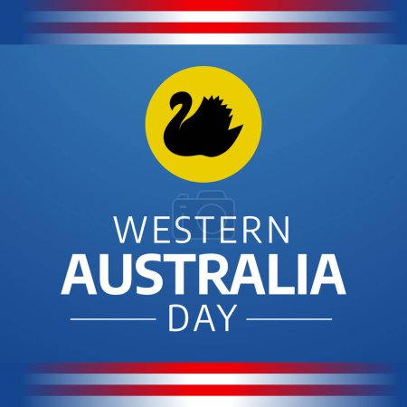 Foto de Plantilla de diseño de día australia occidental para la celebración. Bandera de Australia Occidental. cisne del día australia occidental. vector australia. diseño de vector plano. - Imagen libre de derechos