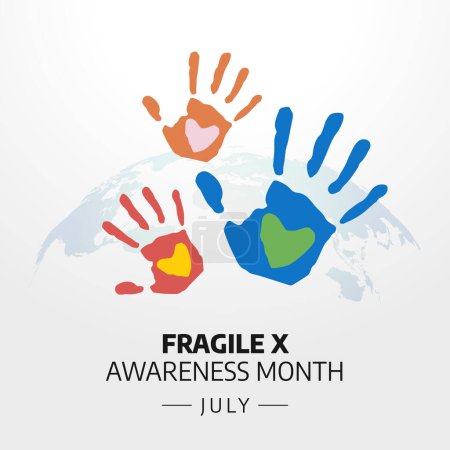 Illustration for Fragile x awareness month design template for celebration. cromosom vector design. fragile x awareness vector design. - Royalty Free Image