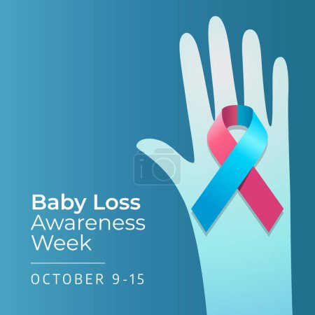 Illustration for Baby loss awareness week design template good for celebration usage. flat design. vector eps 10. - Royalty Free Image