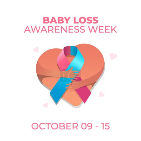 Illustration for Baby loss awareness week design template good for celebration usage. flat design. vector eps 10. - Royalty Free Image