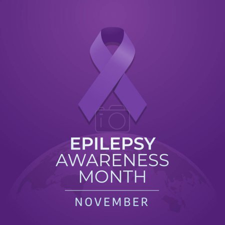 National Epilepsy Awareness Month Design-Vorlage gut für die Feier Verwendung. lila Farbband-Design-Vorlage. Farbband-Vektor-Design. flache Bauweise. Vektor Folge 10.
