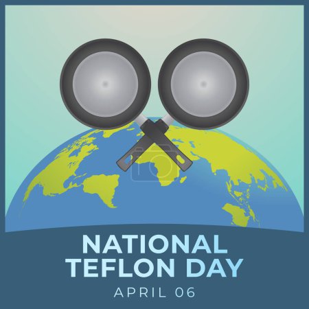 Modèle de conception de la Journée nationale du Téflon bon pour l'utilisation de célébration. image de telfon. image vectorielle de téflon. design plat. vecteur eps 10.