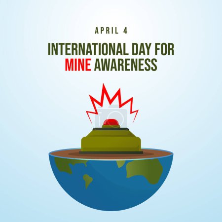 International Day for Mine Awareness design template good for celebration usage. mine vector illustration. mine awareness image. vector eps 10.