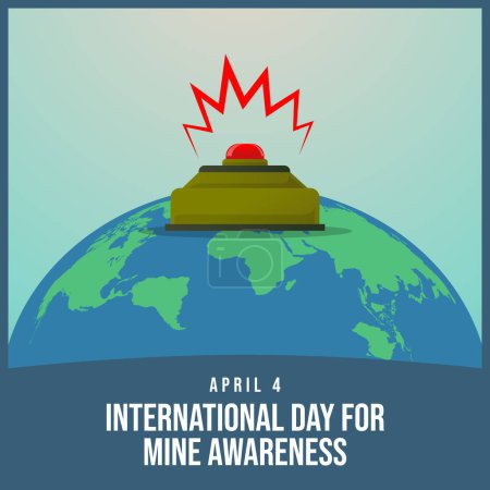 International Day for Mine Awareness design template good for celebration usage. mine vector illustration. mine awareness image. vector eps 10.