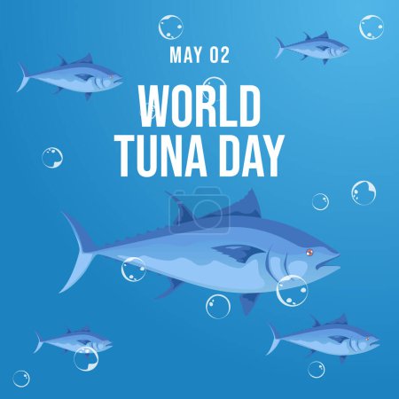 World Tuna Day vector design template good for celebration usage. tuna vector image. flat tuna design. eps 10.