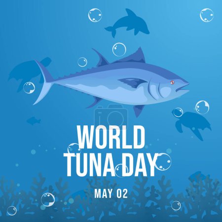 World Tuna Day vector design template good for celebration usage. tuna vector image. flat tuna design. eps 10.