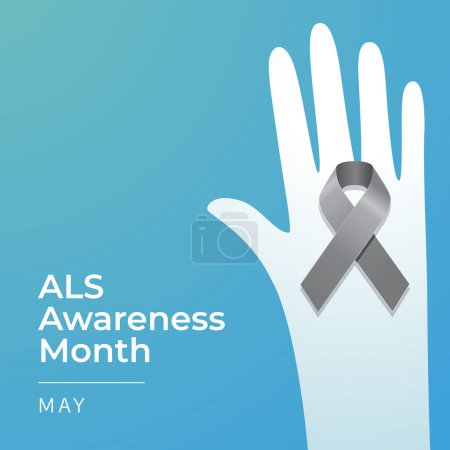 ALS Awareness Month Design-Vorlage gut für die Feier Verwendung. ALS-Vektorbild. flache Design-Schleife. Folge 10.