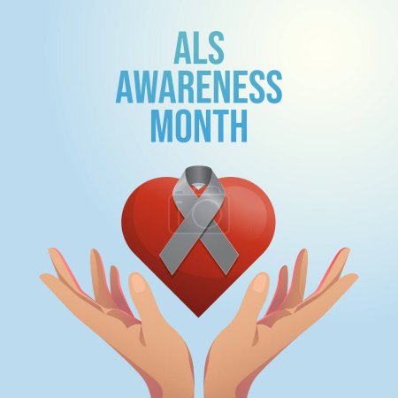 ALS Awareness Month design template good for celebration usage. ALS vector image. flat design ribbon. eps 10.