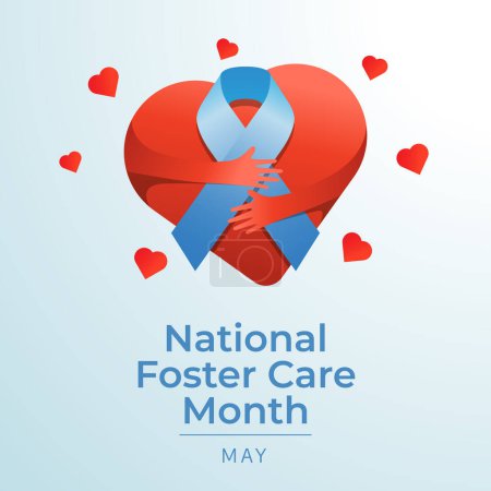National Foster Care Month vector design template good for celebration usage. foster care vector illustration. vector eps 10. flat design.