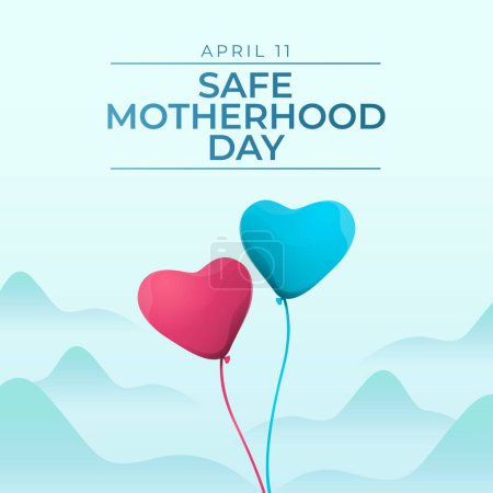 Safe Motherhood Day design template good for celebration usage. vector eps 10. motherhood vector illustration. flat design.