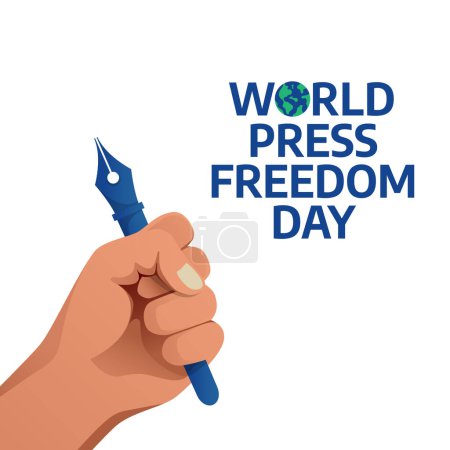 Modèle de conception vectorielle Journée mondiale de la liberté de la presse bon pour l'utilisation de célébration. presse illustration image. vecteur eps 10. conception plate.