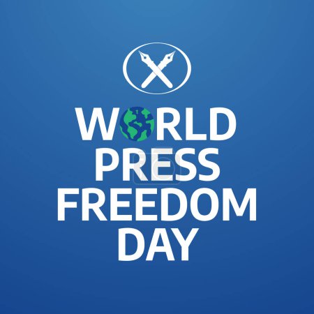 World Press Freedom Day vector design template good for celebration usage. press illustration image. vector eps 10. flat design.