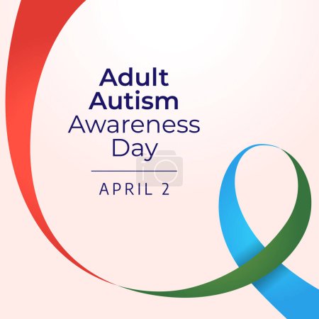 Entwurfsvorlage für den Tag des Bewusstseins für Autismus bei Erwachsenen, der gut zum Feiern geeignet ist. Vorlage zur Gestaltung des Autismus-Bewusstseins. Vektor Folge 10.