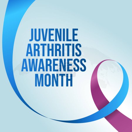 Illustration for Arthritis Awareness Month design template good for celebration usage. blue and purple ribbon. ribbon vector template. vector eps 10. flat design. - Royalty Free Image