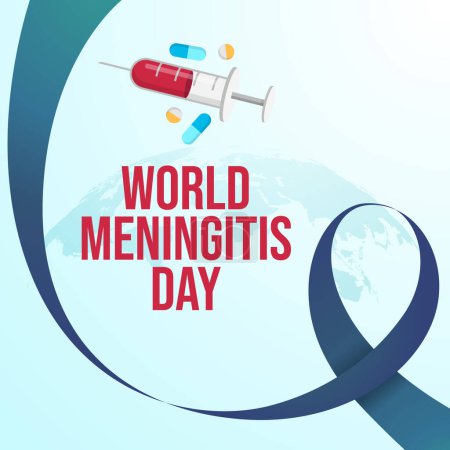 World Meningitis Day design template good for celebration usage. vector eps 10.  flat design. meningitis ribbon design.