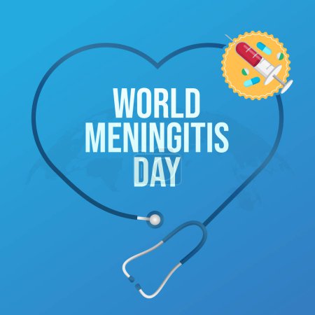 World Meningitis Day design template good for celebration usage. vector eps 10.  flat design. meningitis ribbon design.