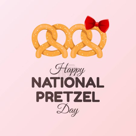Modèle de conception de la Journée nationale du bretzel bon pour l'utilisation de célébration. illustration vectorielle bretzel. vecteur eps 10. conception plate.