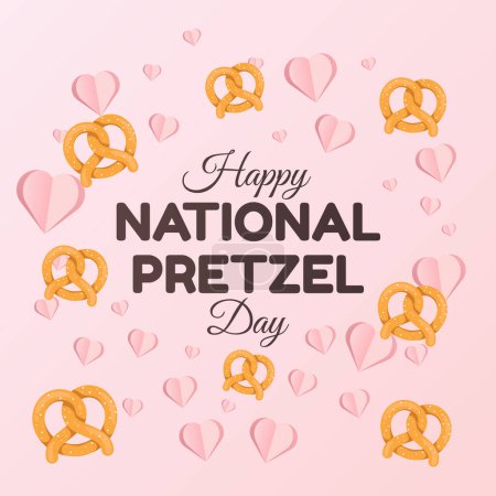 National Pretzel Day design template good for celebration usage. pretzel vector illustration. vector eps 10. flat design.