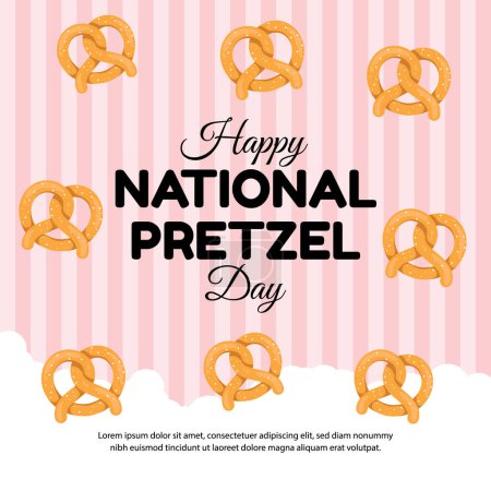 National Pretzel Day design template good for celebration usage. pretzel vector illustration. vector eps 10. flat design.