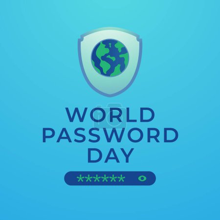 World Password Day design template good for celebration usage. password vector illustration. vector eps 10. flat design. vector eps 10.