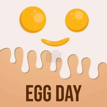 National Egg Day Design-Vorlage gut für die Feier Verwendung. Eiervektorschablone. Eierbild. flache Bauweise. Folge 10.
