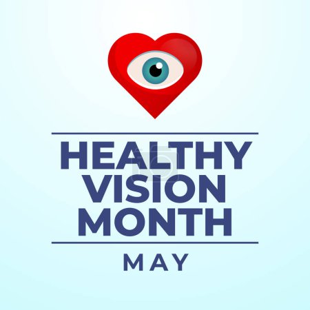 Healthy Vision Month design template good for celebration usage. vision vector illustration. eye vector image. flat design. vector eps 10.