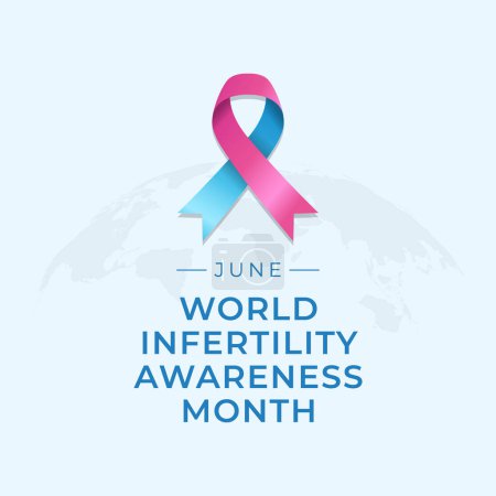 World Infertility Awareness Month design template good for celebration. blue and pink ribbon design template. ribbon vector design. vector eps 10.