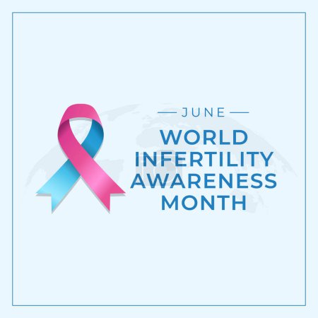 World Infertility Awareness Month design template good for celebration. blue and pink ribbon design template. ribbon vector design. vector eps 10.