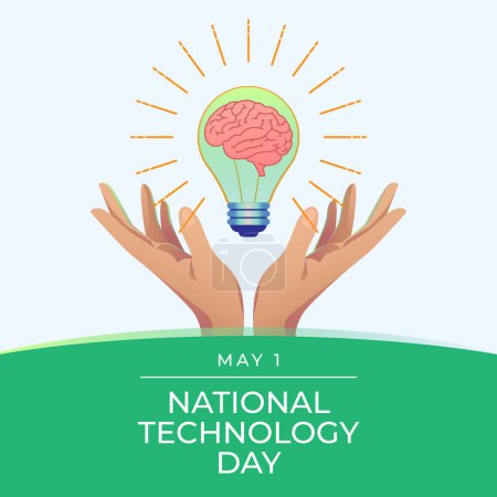 National Technology Day design template. technology design vector. eps 10. flat design.