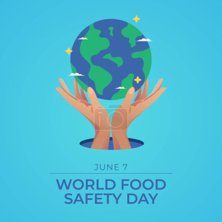 Modèle de conception de la Journée mondiale de la sécurité alimentaire. conception de vecteur alimentaire. conception vectorielle globe. design plat. eps 10.