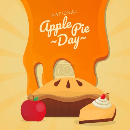 National Apple Pie Day design template. apple pie vector illustration. pie vector. eps 10. flat design.