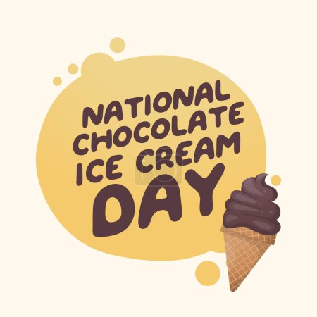 Plantilla de diseño del Día Nacional del Helado de Chocolate. helado de chocolate diseño de vectores. diseño plano. vector eps 10.